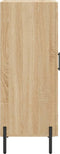vidaXL - Dressoir - 34,5x34x90 - cm - bewerkt - hout - sonoma - eiken