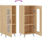 vidaXL - Dressoir - 34,5x34x90 - cm - bewerkt - hout - sonoma - eiken