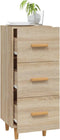 vidaXL - Dressoir - 34,5x34x90 - cm - bewerkt - hout - sonoma - eiken