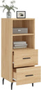 vidaXL - Dressoir - 34,5x34x90 - cm - bewerkt - hout - sonoma - eiken