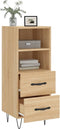 vidaXL - Dressoir - 34,5x34x90 - cm - bewerkt - hout - sonoma - eiken