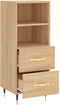 vidaXL - Dressoir - 34,5x34x90 - cm - bewerkt - hout - sonoma - eiken