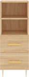 vidaXL - Dressoir - 34,5x34x90 - cm - bewerkt - hout - sonoma - eiken