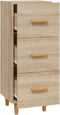 vidaXL - Dressoir - 34,5x34x90 - cm - bewerkt - hout - sonoma - eiken