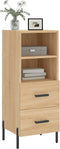vidaXL - Dressoir - 34,5x34x90 - cm - bewerkt - hout - sonoma - eiken