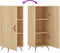 vidaXL - Dressoir - 34,5x34x90 - cm - bewerkt - hout - sonoma - eiken