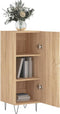 vidaXL - Dressoir - 34,5x34x90 - cm - bewerkt - hout - sonoma - eiken