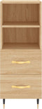vidaXL - Dressoir - 34,5x34x90 - cm - bewerkt - hout - sonoma - eiken