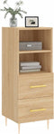 vidaXL - Dressoir - 34,5x34x90 - cm - bewerkt - hout - sonoma - eiken