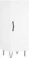 vidaXL - Dressoir - 34,5x34x90 - cm - bewerkt - hout - wit