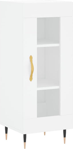 vidaXL - Dressoir - 34,5x34x90 - cm - bewerkt - hout - wit