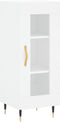 vidaXL - Dressoir - 34,5x34x90 - cm - bewerkt - hout - wit