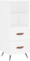 vidaXL - Dressoir - 34,5x34x90 - cm - bewerkt - hout - wit