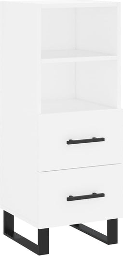 vidaXL - Dressoir - 34,5x34x90 - cm - bewerkt - hout - wit