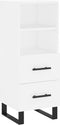 vidaXL - Dressoir - 34,5x34x90 - cm - bewerkt - hout - wit