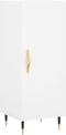 vidaXL - Dressoir - 34,5x34x90 - cm - bewerkt - hout - wit