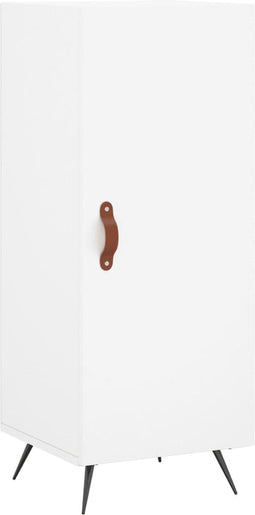 vidaXL - Dressoir - 34,5x34x90 - cm - bewerkt - hout - wit