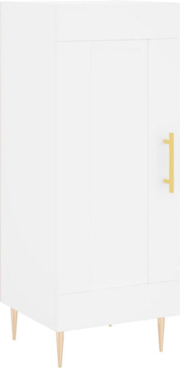 vidaXL - Dressoir - 34,5x34x90 - cm - bewerkt - hout - wit