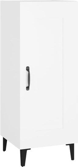 vidaXL - Dressoir - 34,5x34x90 - cm - bewerkt - hout - wit