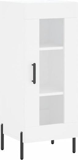 vidaXL - Dressoir - 34,5x34x90 - cm - bewerkt - hout - wit