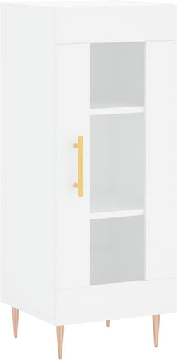 vidaXL - Dressoir - 34,5x34x90 - cm - bewerkt - hout - wit