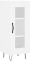 vidaXL - Dressoir - 34,5x34x90 - cm - bewerkt - hout - wit