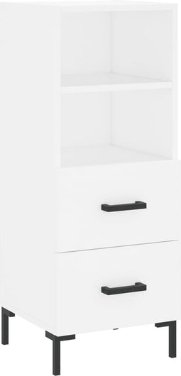 vidaXL - Dressoir - 34,5x34x90 - cm - bewerkt - hout - wit