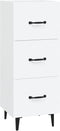 vidaXL - Dressoir - 34,5x34x90 - cm - bewerkt - hout - wit