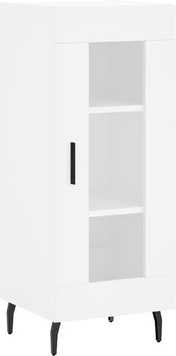 vidaXL - Dressoir - 34,5x34x90 - cm - bewerkt - hout - wit