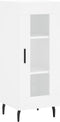 vidaXL - Dressoir - 34,5x34x90 - cm - bewerkt - hout - wit