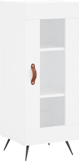 vidaXL - Dressoir - 34,5x34x90 - cm - bewerkt - hout - wit