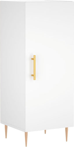 vidaXL - Dressoir - 34,5x34x90 - cm - bewerkt - hout - wit