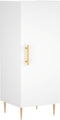 vidaXL - Dressoir - 34,5x34x90 - cm - bewerkt - hout - wit