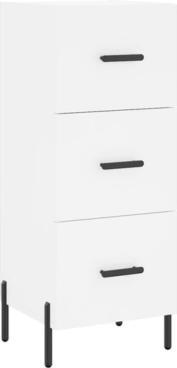 vidaXL - Dressoir - 34,5x34x90 - cm - bewerkt - hout - wit