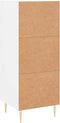 vidaXL - Dressoir - 34,5x34x90 - cm - bewerkt - hout - wit