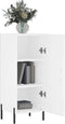 vidaXL - Dressoir - 34,5x34x90 - cm - bewerkt - hout - wit