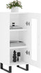 vidaXL - Dressoir - 34,5x34x90 - cm - bewerkt - hout - wit