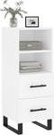 vidaXL - Dressoir - 34,5x34x90 - cm - bewerkt - hout - wit