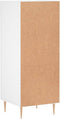 vidaXL - Dressoir - 34,5x34x90 - cm - bewerkt - hout - wit