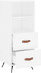 vidaXL - Dressoir - 34,5x34x90 - cm - bewerkt - hout - wit