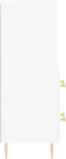 vidaXL - Dressoir - 34,5x34x90 - cm - bewerkt - hout - wit