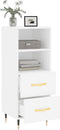 vidaXL - Dressoir - 34,5x34x90 - cm - bewerkt - hout - wit