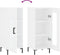 vidaXL - Dressoir - 34,5x34x90 - cm - bewerkt - hout - wit