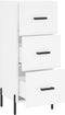 vidaXL - Dressoir - 34,5x34x90 - cm - bewerkt - hout - wit
