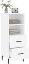 vidaXL - Dressoir - 34,5x34x90 - cm - bewerkt - hout - wit