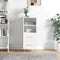 vidaXL - Dressoir - 34,5x34x90 - cm - bewerkt - hout - wit