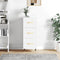 vidaXL - Dressoir - 34,5x34x90 - cm - bewerkt - hout - wit
