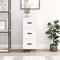 vidaXL - Dressoir - 34,5x34x90 - cm - bewerkt - hout - wit