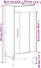 vidaXL - Dressoir - 34,5x34x90 - cm - bewerkt - hout - wit