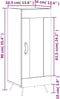 vidaXL - Dressoir - 34,5x34x90 - cm - bewerkt - hout - wit